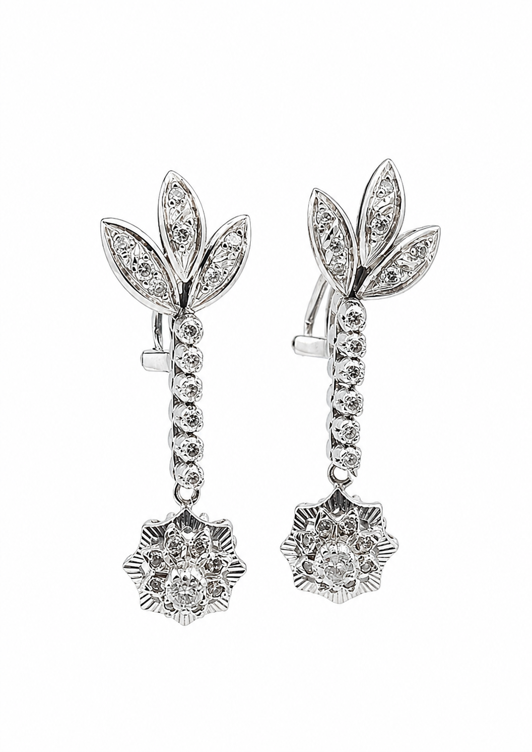 PENDIENTES DE PLATA PALADIO CON DIAMANTES