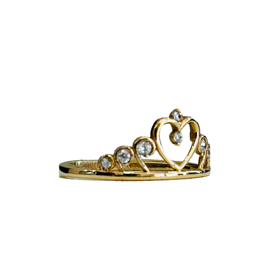 CORONA CON CORAZON CENTRAL Y PIEDRAS DE LATERALES