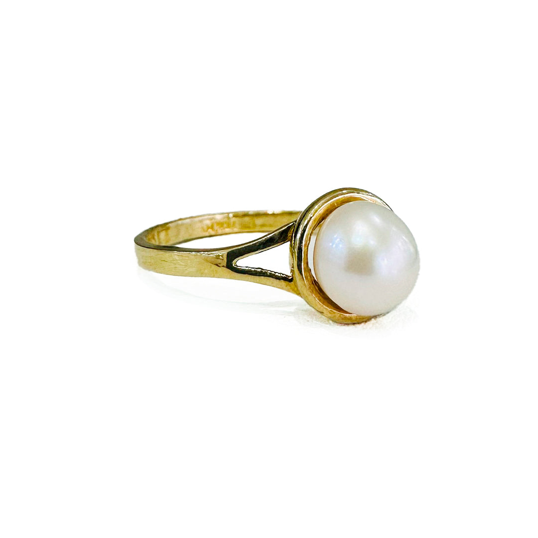 ANILLO CON PERLA DE ORO DE 10K