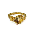 ANILLO CASUAL CON MANOS DE ORO DE 10K
