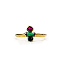 ANILLO CON ZIRCONIAS CASUAL DE ORO DE 10K