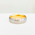 ARGOLLA HUECA DE MATRIMONIO ORO BLANCO Y AMARILLO