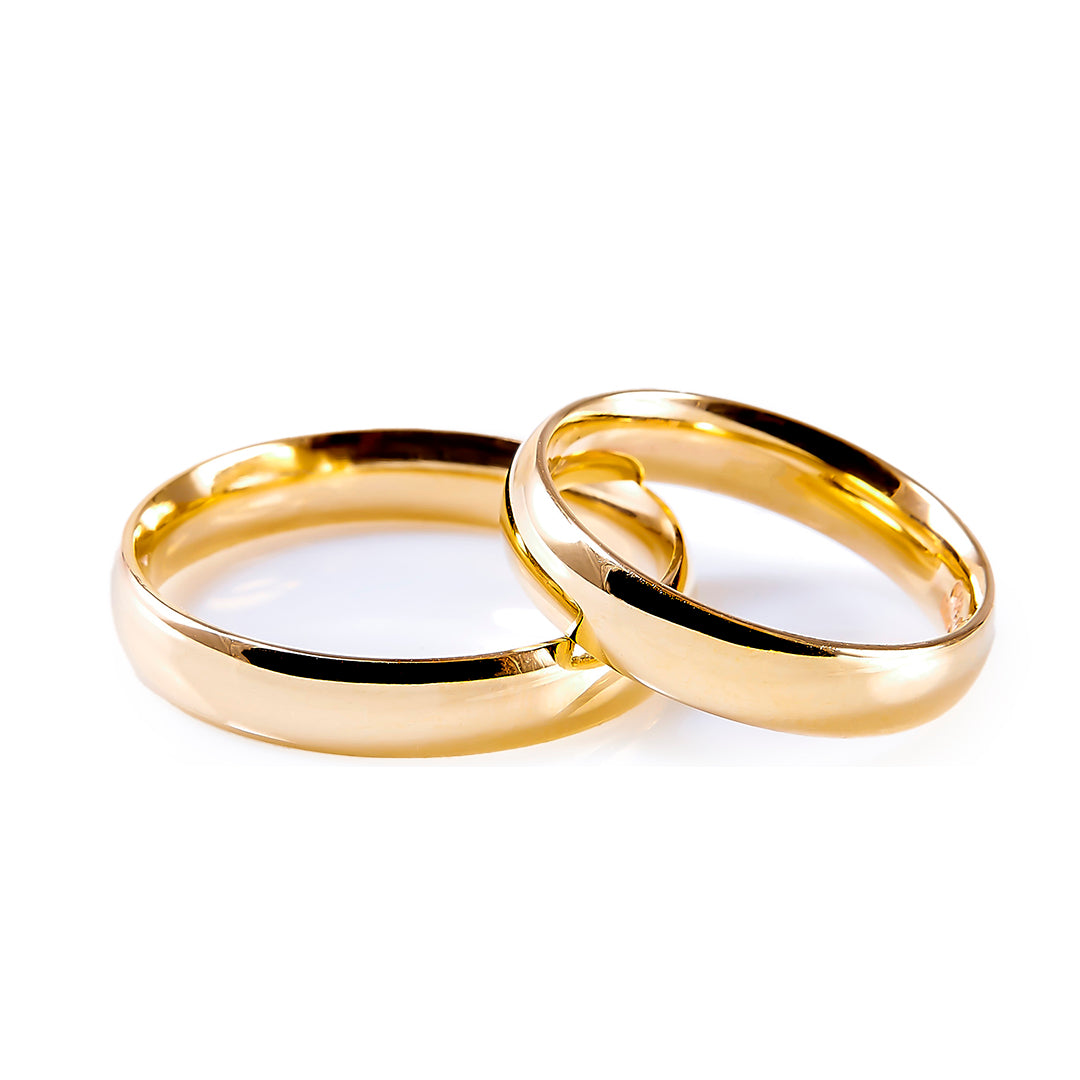 ARGOLLA HUECA DE MATRIMONIO DE ORO DE 10K