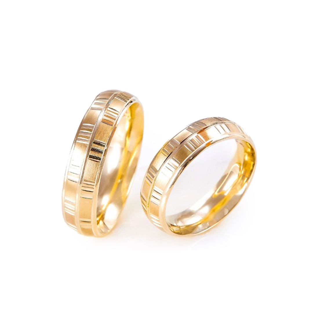 ARGOLLA HUECA DE MATRIMONIO DE ORO DE 10K