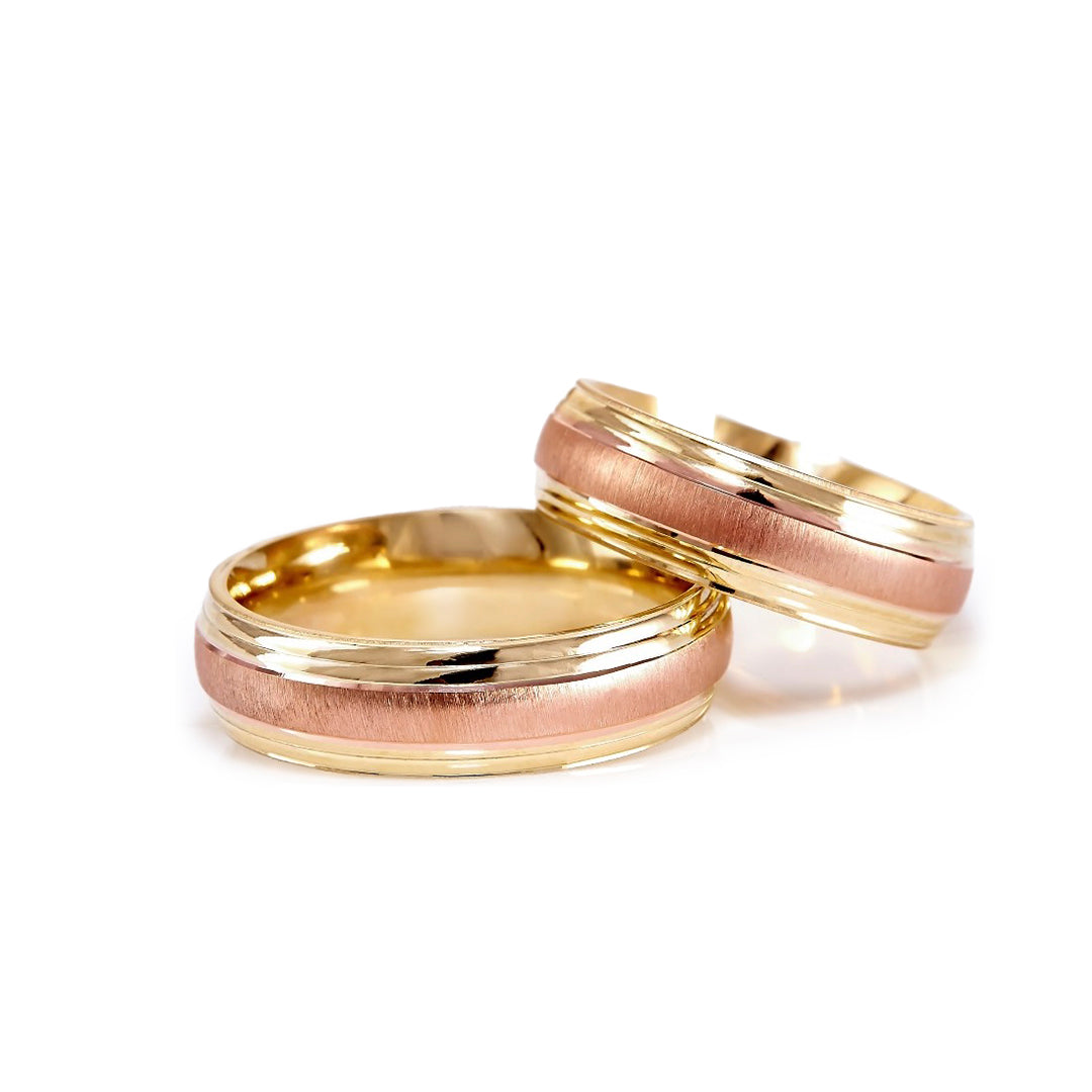 ARGOLLA HUECA DE MATRIMONIO DE ORO DE 10K