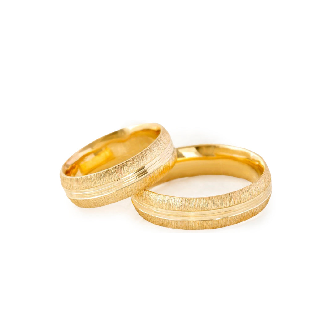 ARGOLLA HUECA DE MATRIMONIO DE ORO DE 10K