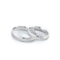ARGOLLA SOLIDA DE MATRIMONIO DE ORO BLANCO DE 10K