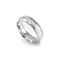 ARGOLLA SOLIDA DE MATRIMONIO DE ORO BLANCO DE 10K