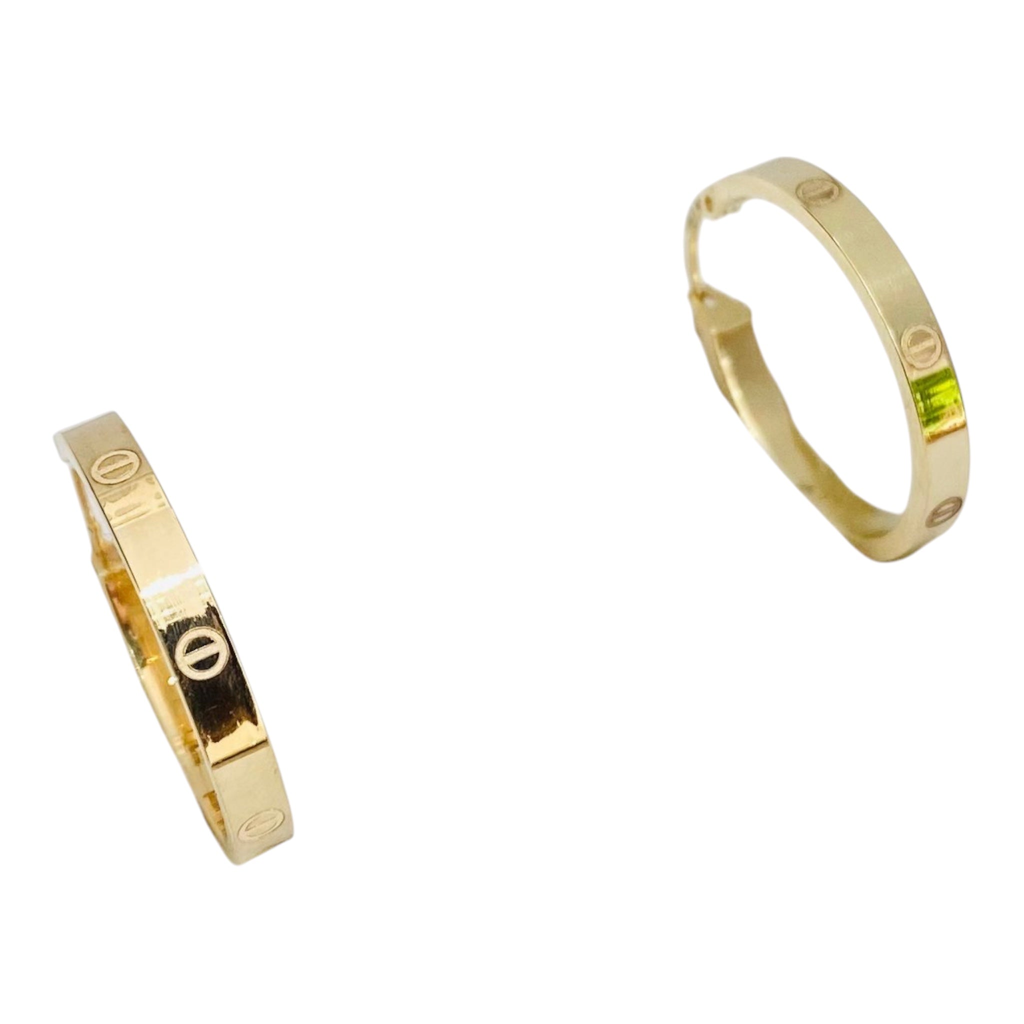 ARRACADAS LISAS CARTIER DE 10K