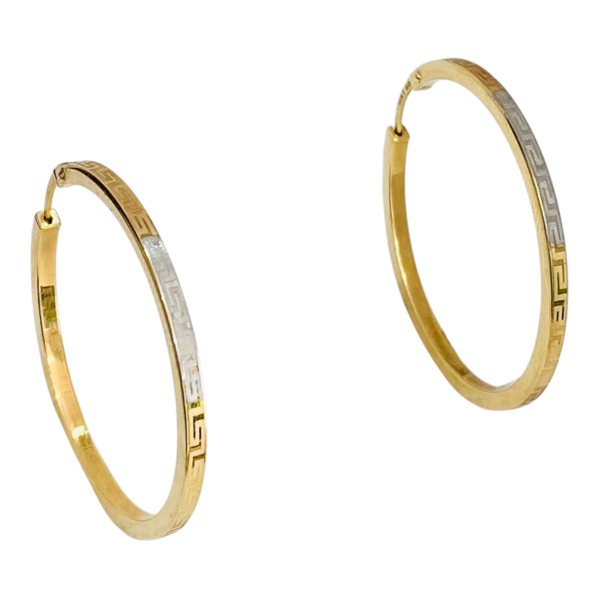 ARRACADAS VERSACE TRES OROS DE 10K