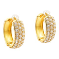 ARRACADAS CON ZIRCONIAS BLANCAS DE 10K
