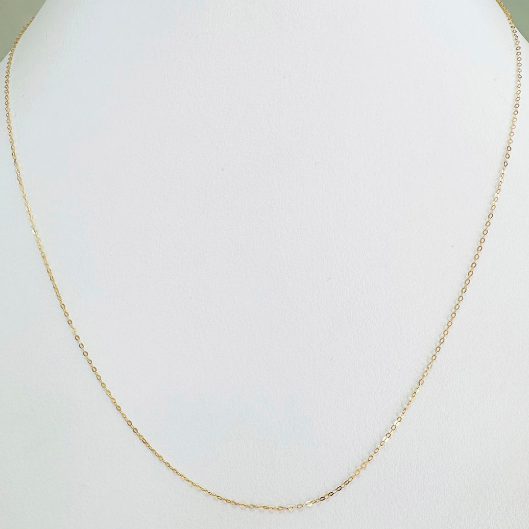 CADENA DE ORO DE 14K SOLIDA DELGADA