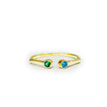 CHURUMBELA DE ZIRCONIAS DE ORO DE 14K