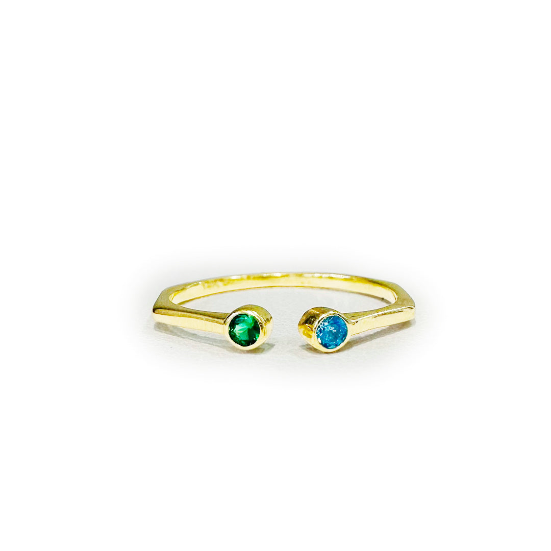 CHURUMBELA DE ZIRCONIAS DE ORO DE 14K