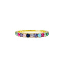 CHURUMBELA DE ZIRCONIAS DE COLORES DE ORO DE 14K