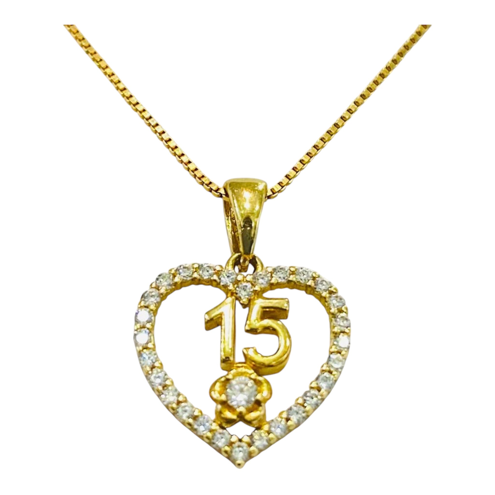 DIJE DE XV CON ZIRCONIAS DE 10K