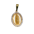 DIJE DE VIRGEN CON ORILLA DE ZIRCONIAS
