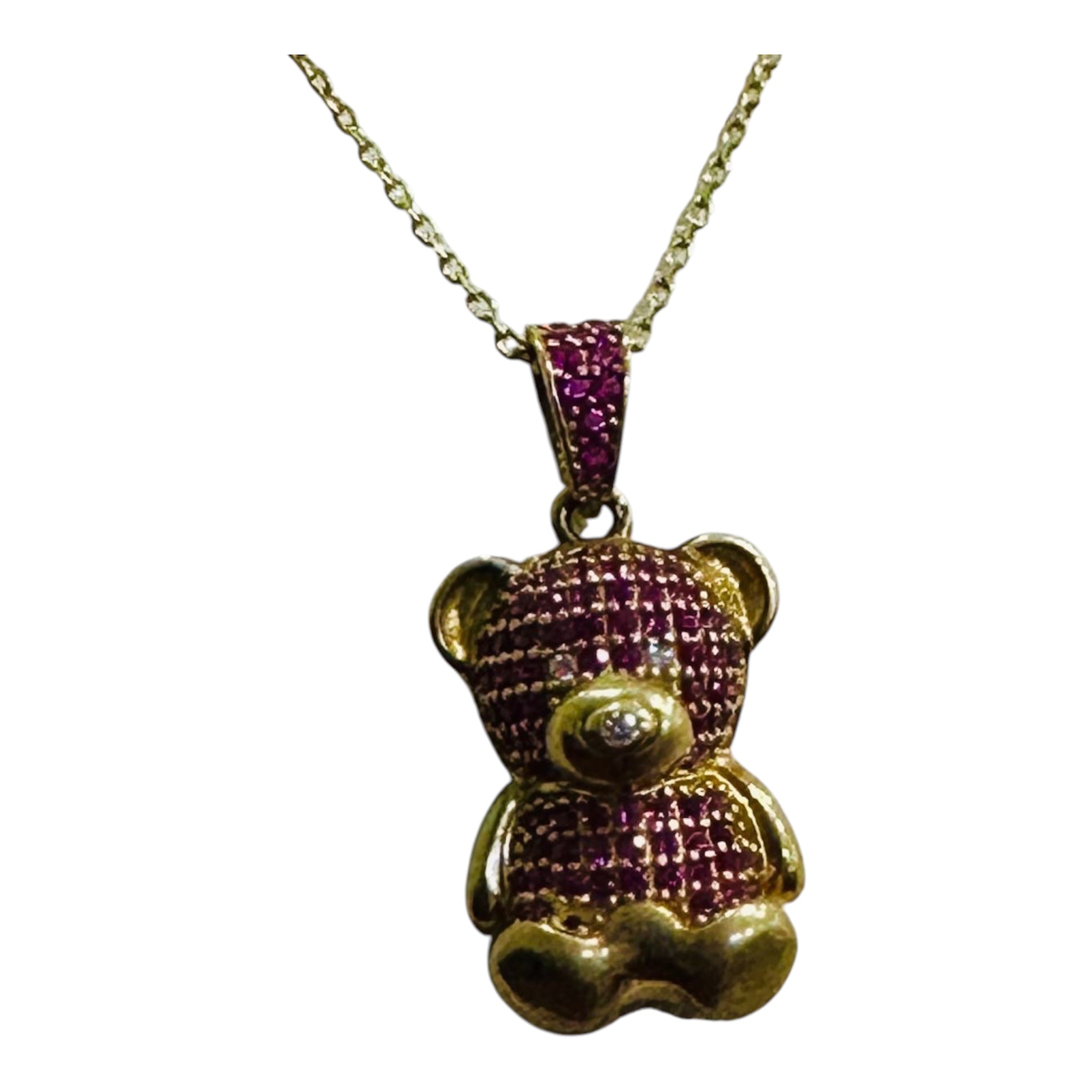 DIJE DE OSO CON ZIRCONIAS DE 10K