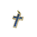 CRUCIFIJO DE ZIRCONIAS MEZCLADAS