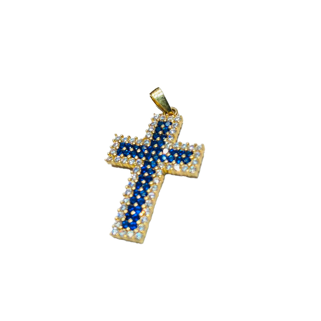 CRUCIFIJO DE ZIRCONIAS MEZCLADAS