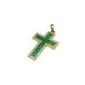 CRUCIFIJO DE ZIRCONIAS MEZCLADAS
