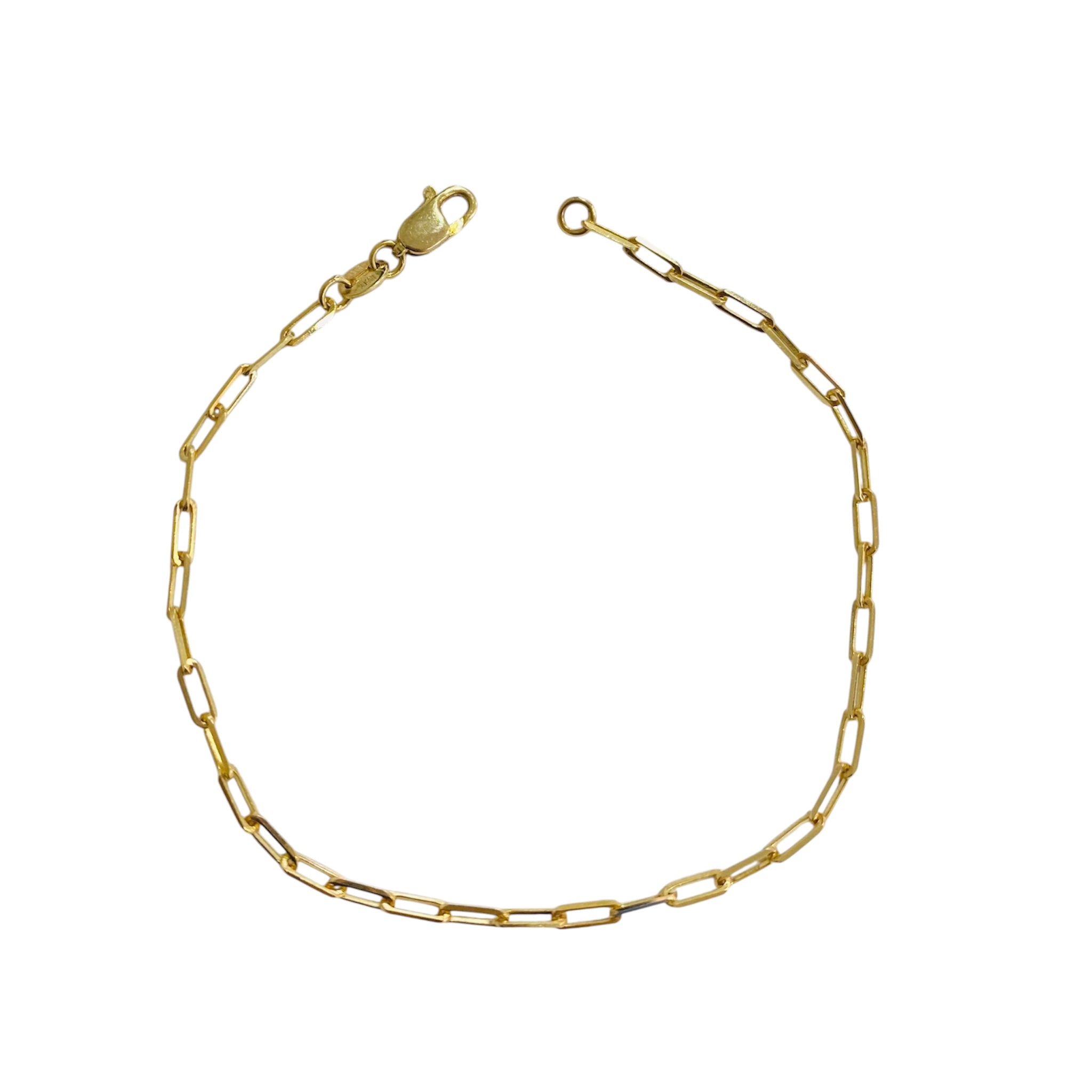 Pulsera tipo clip oro amarillo 10k