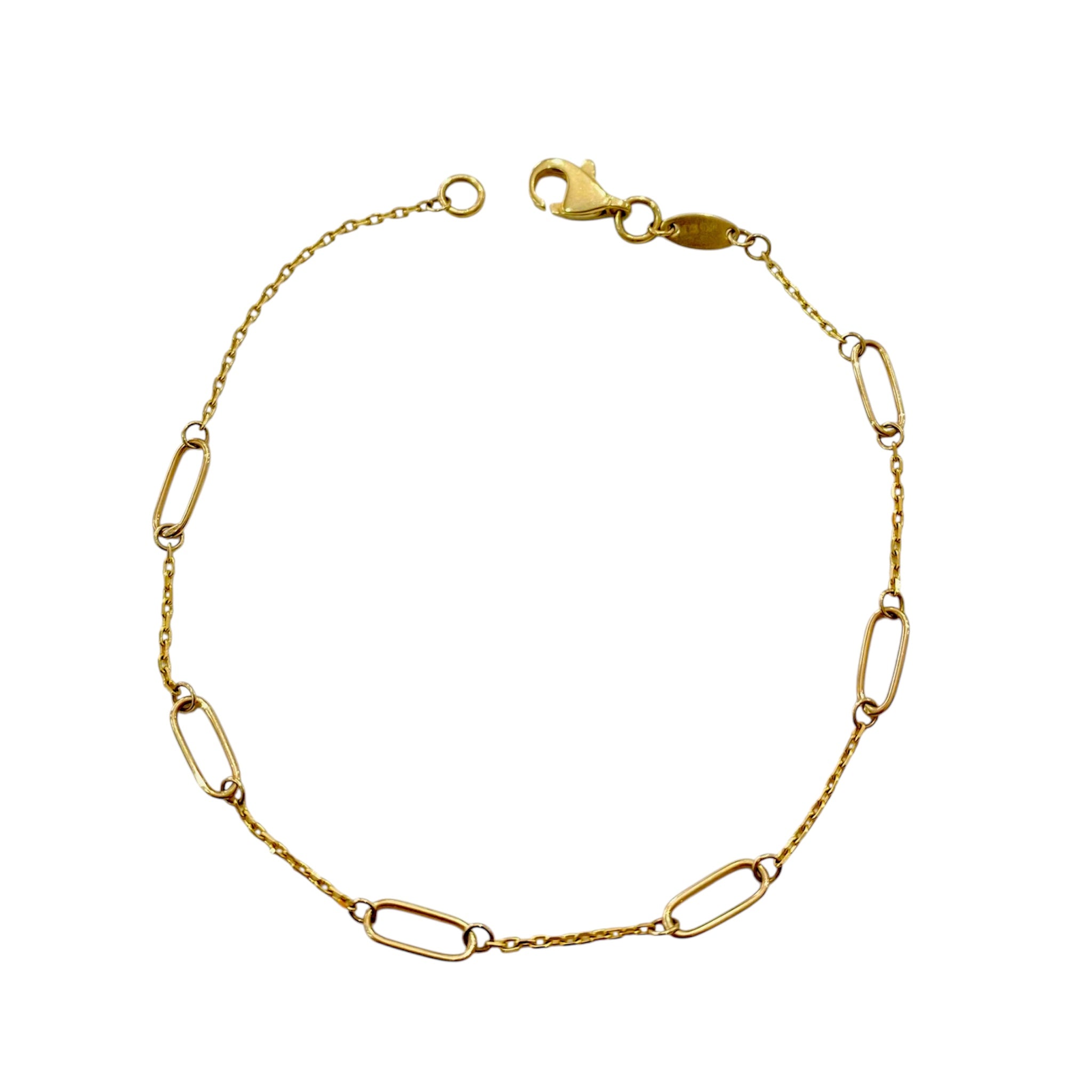 Pulsera tipo clip grande oro amarillo 10k