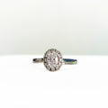 ANILLO OVAL CON HALLO