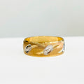 ARGOLLA HUECA DE MATRIMONIO ORO AMARILLO DE 10K CON DETALLES DE 6MM