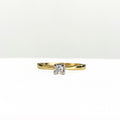 ANILLO TIPO COMPROMISO DE ORO DE 14K CON DIAMANTE NATURAL