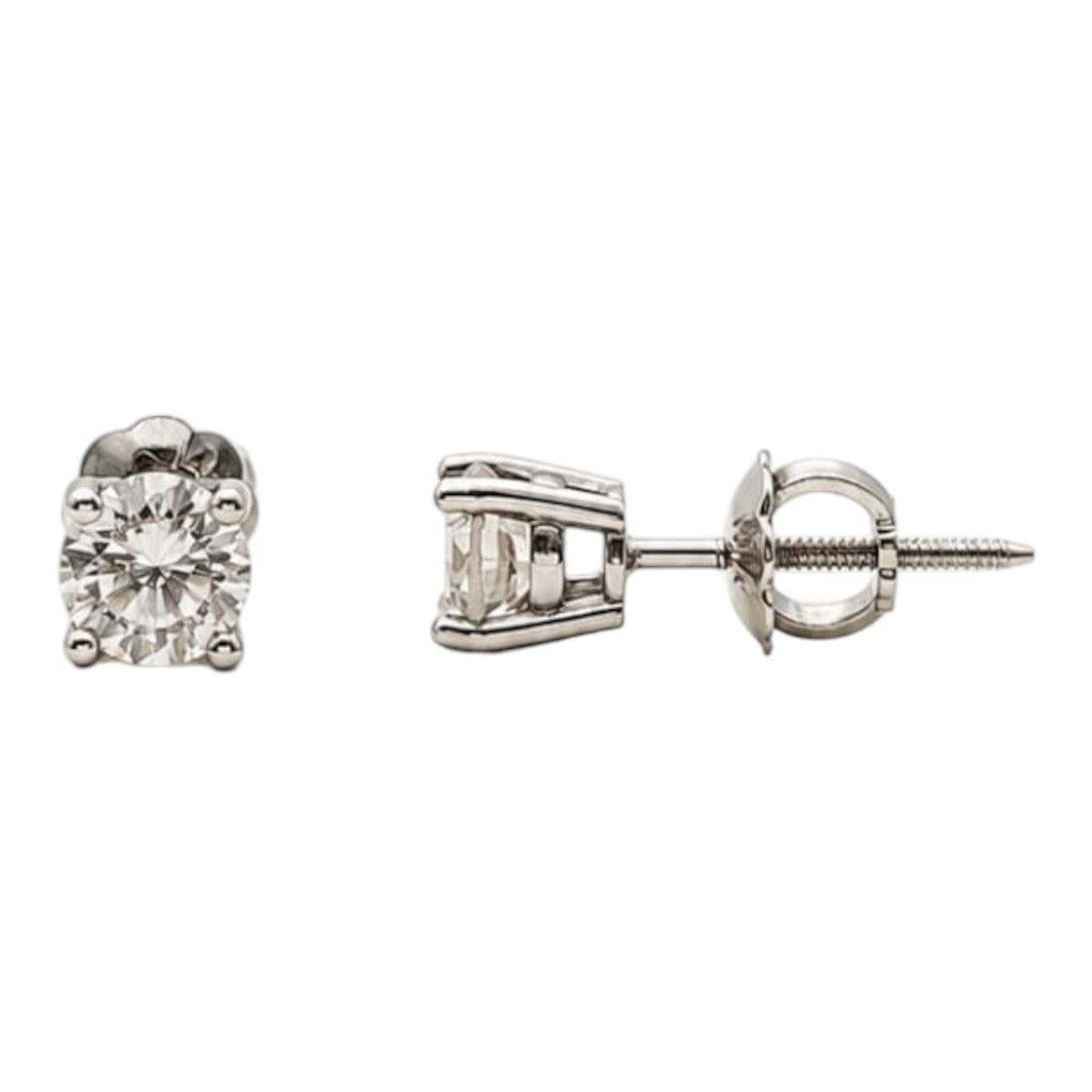 BROQUELES DE ORO BLANCO CON DIAMANTES DE LABORATORIO